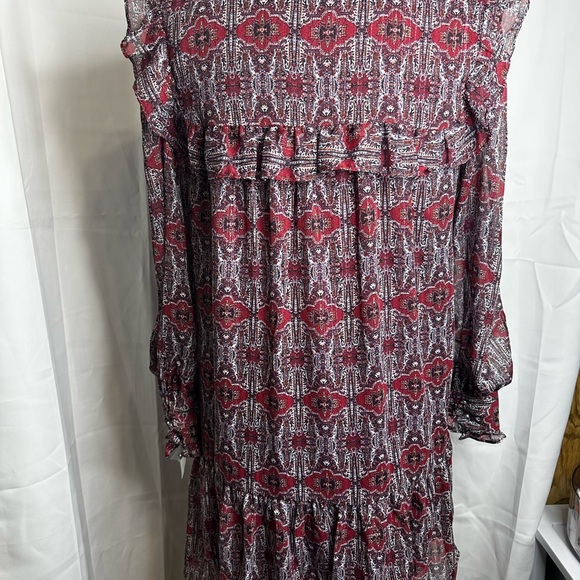 Julia Jordan maroon design ruffle dress size 2 nwt - Picture 7 of 11